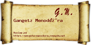 Gangetz Menodóra névjegykártya